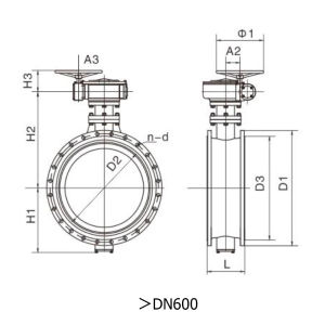 Double Eccentric Metal Seal Flange Butterfly Valve