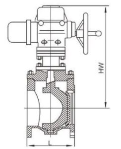 Drawing of Half Ball Valve