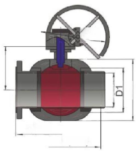 Drawing of Fully Welded Ball Valve