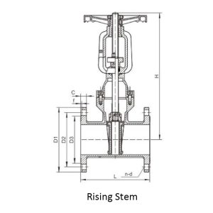 Drawing of Soft Seal Gate Valve