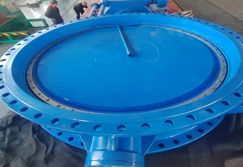 Large‑size Double‑Offset Flanged Soft‑Seated Butterfly Valve