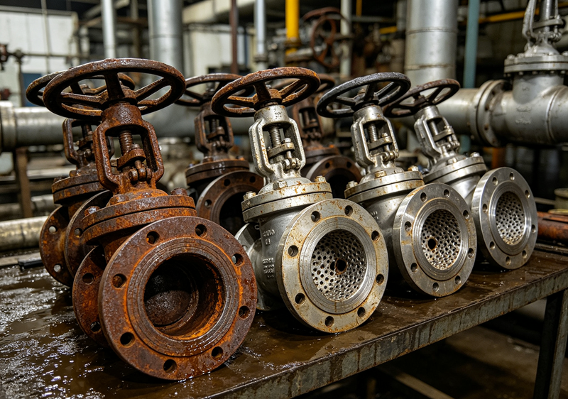 Electrochemical Corrosion Forms of Valves